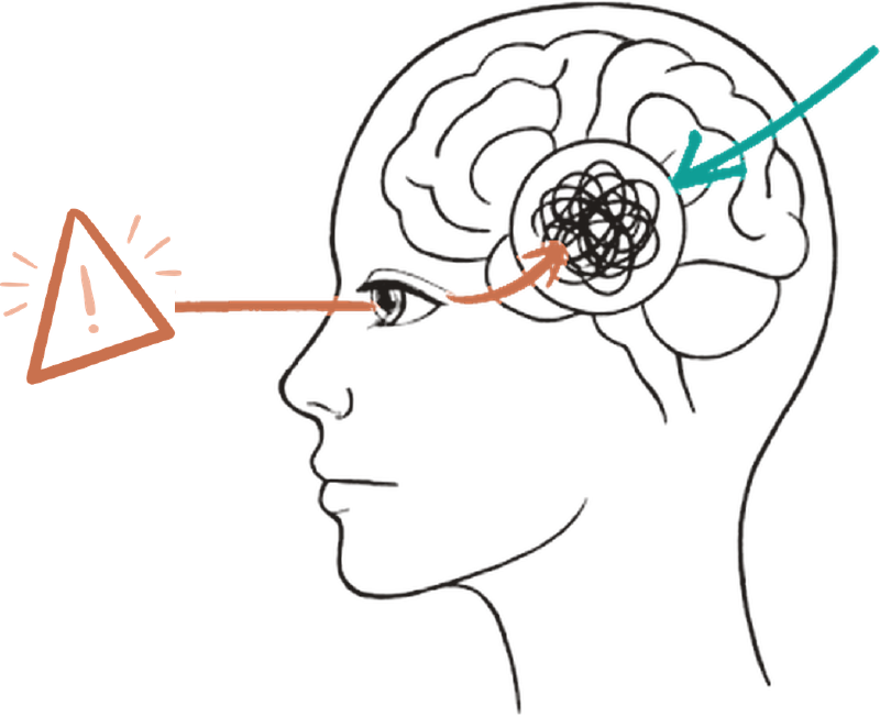 El trauma queda almacenado en el cerebro como un recuerdo enmarañado sin digerir; una situación cotidiana lo activa y se revive con emociones muy intensas